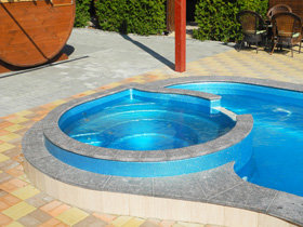 композитный бассейн, стеклопластиковый бассейн,  бассейн для дома